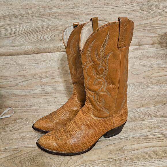J. Chisholm Cowboy Western Boots Tan Brown Mens Size 12 EE Extra Wide 4179 - Picture 1 of 11